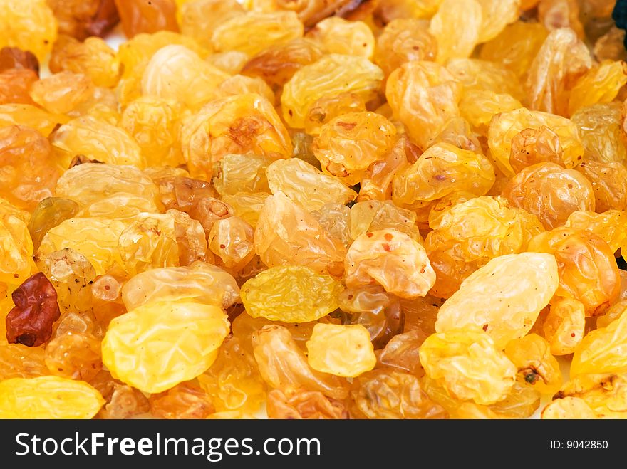 Composition from dried fruits on a light background