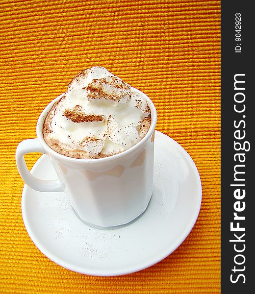 White Cup With Whipped Cream