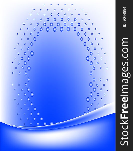 Abstract Bubble and Wave Blue and White Background. Abstract Bubble and Wave Blue and White Background.