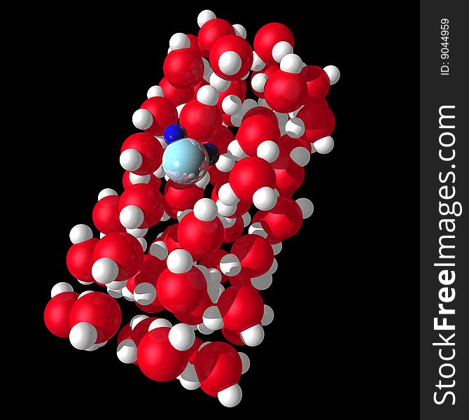 Molecules of water