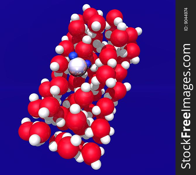 Molecules of water