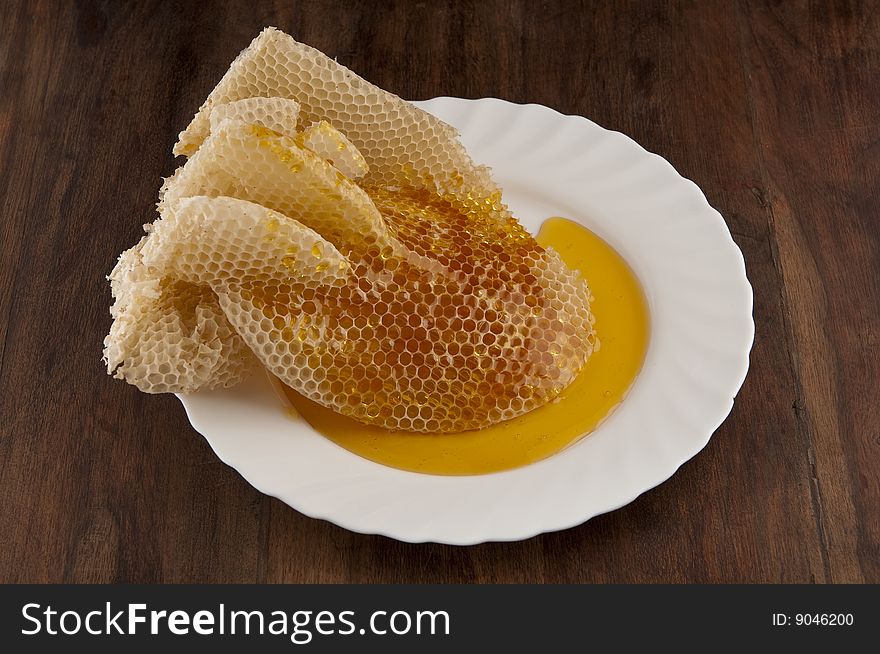 A close shot for honey dish