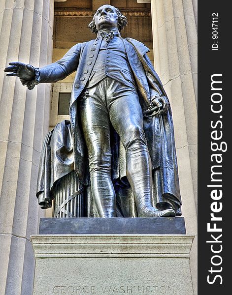 Photo in High Dynamic Range of the Statue of George Washington in New York city.