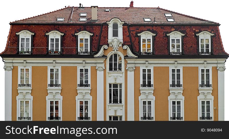 Old Victorian house in Lausanne, Switzerland with many windows. Old Victorian house in Lausanne, Switzerland with many windows.