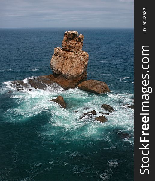 Beautiful rock on an edge sea coast