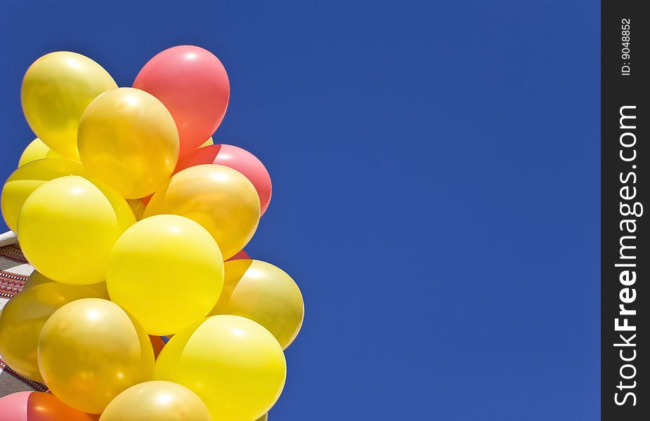 Group of balloons in the sky