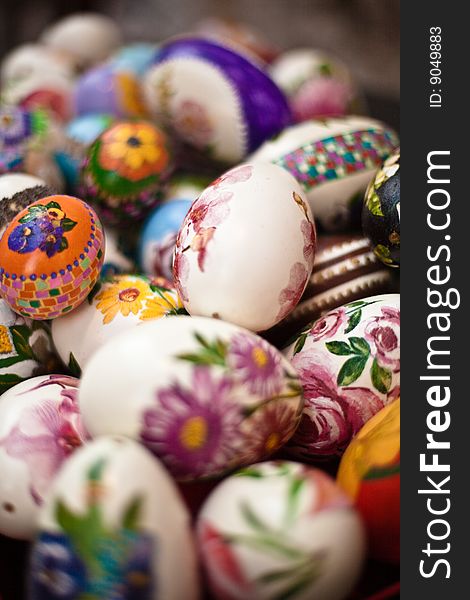 Closeup Of Easter Eggs