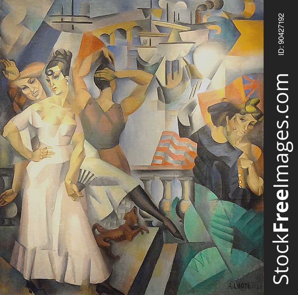 &#x22;Escale&#x22;, AndrÃ© Lhote, 1913. MusÃ©e d&#x27;Art moderne de la ville de Paris, palais de Tokyo.