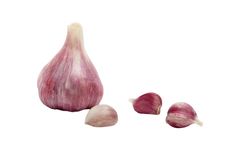 Garlic Bulbs And Cloves Stock Photos