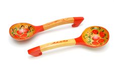 Russian  Wooden Painted Spoons Stock Image