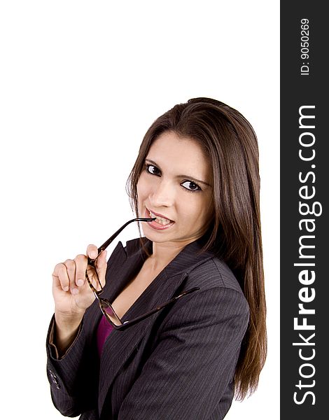 Businesswoman with glasses