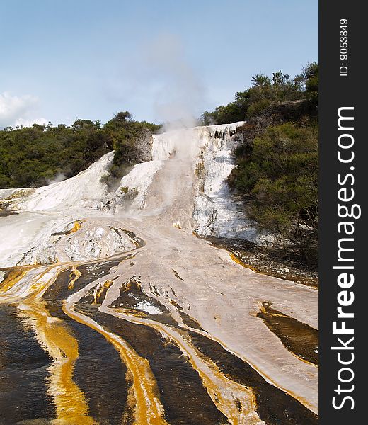 Silica formations in Orakei Korako, New Zealand