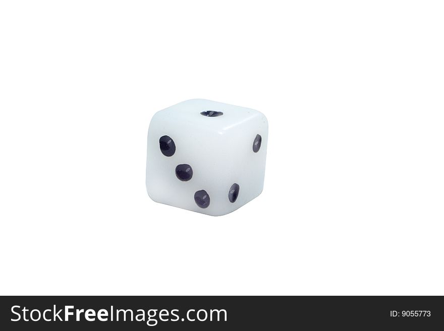 Play dice under the white background