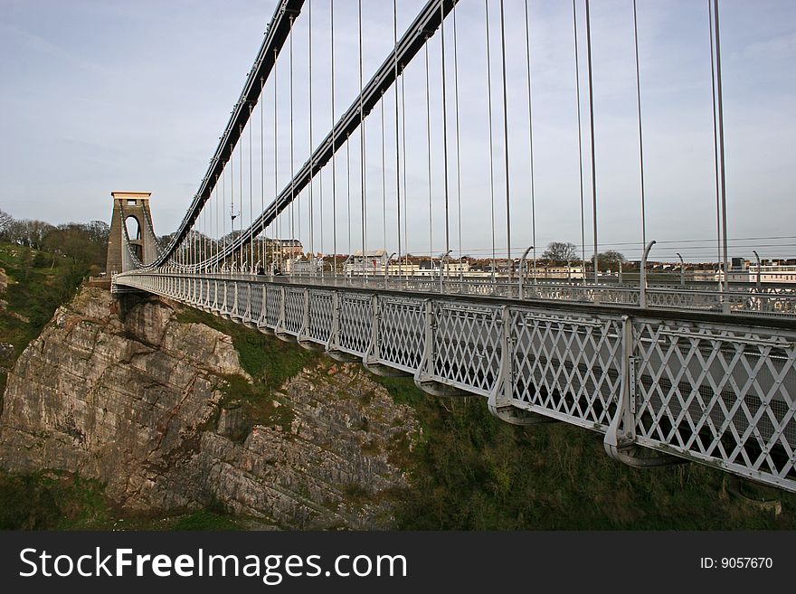 Clifton suspension bridge over Avon gorge, Bristol