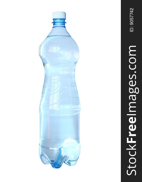 Isolated bottle of the water