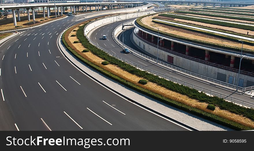 Expanse motorway in beijing airfield