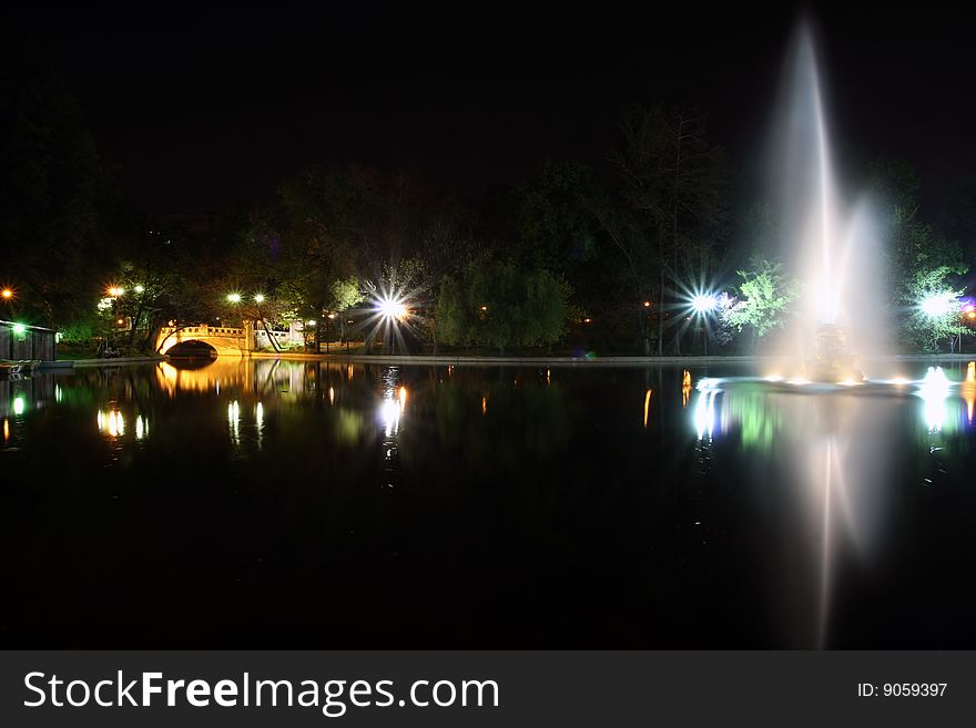 Cismigiu Park At Night