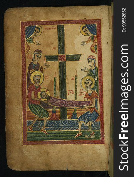 Gospel Book, Entombment, Walters Manuscript W.540, Fol. 12v