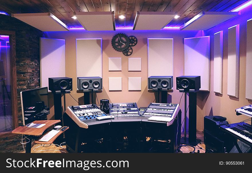 Recording Studio With Ultra Violet Florescent
