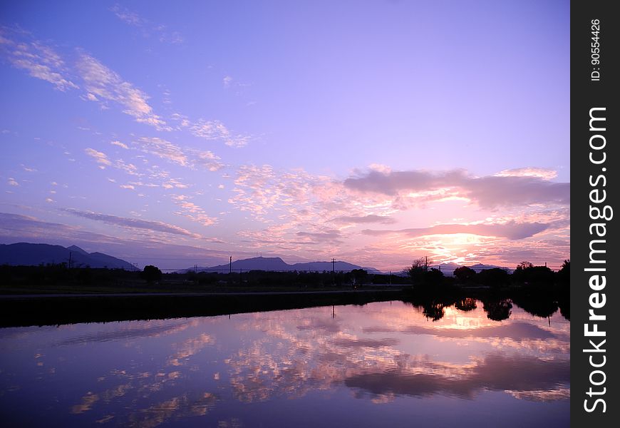 Lake At Sunset