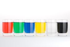Glass Colored On White Background Stock Image Glass Colored On White Background Stock Image