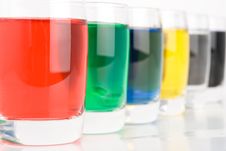 Glass Colored On White Background Royalty Free Stock Image Glass Colored On White Background Royalty Free Stock Image