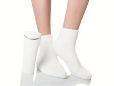 Advertising Of Socks And Perfumery In White Color Stock Photo Advertising Of Socks And Perfumery In White Color Stock Photo
