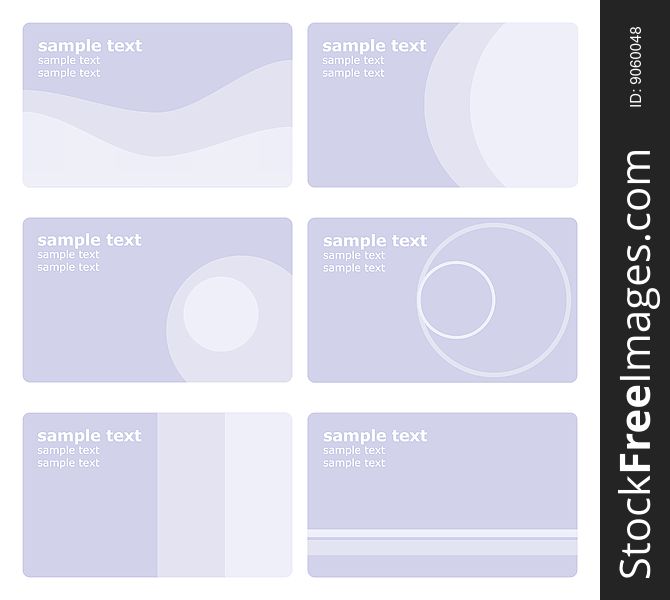 Set of business card templates. Set of business card templates