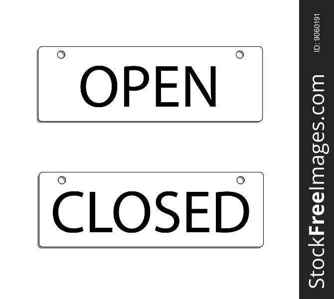 Open and closed door signs