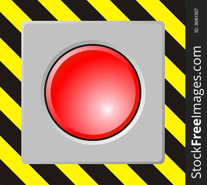 dangerous red button for web design