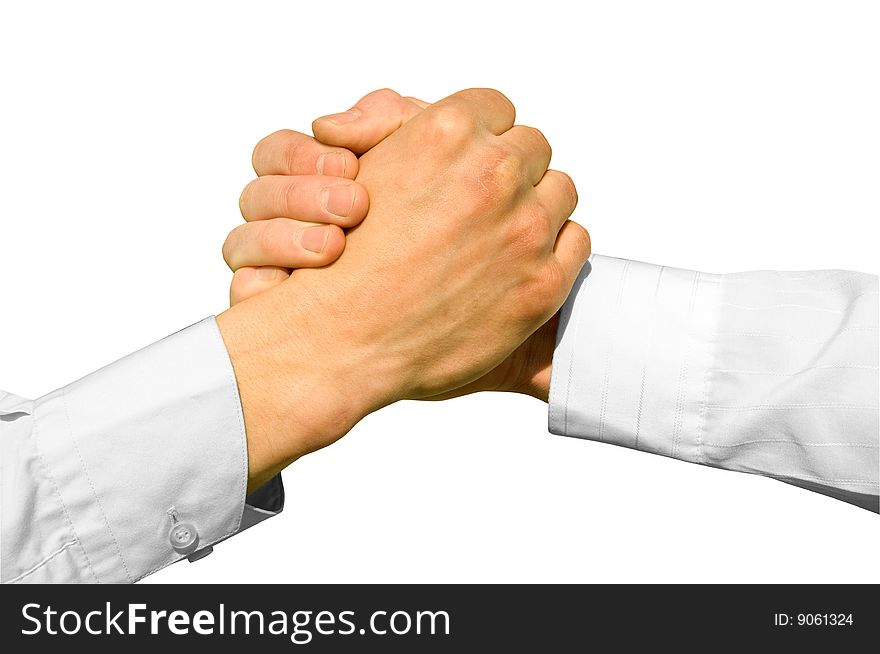 Businessman teamwork partners shaking hands