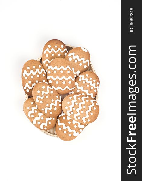 Gingerbread cookies on a white background