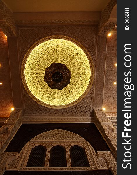 Ceiling interior of a Moroccan house