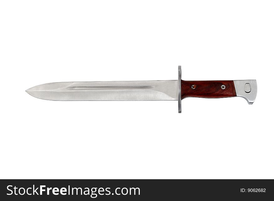 Isolated russian bayonet on white background with clipping path