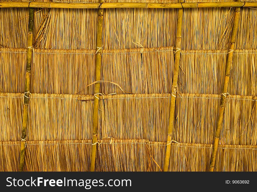 Roof of local Thai house, made from native grass. Roof of local Thai house, made from native grass