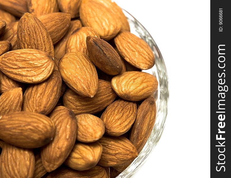 Many almonds nuts