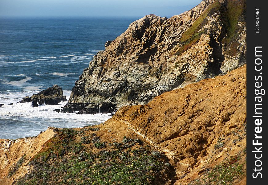 Looking out over the Pacific Ocean, from the northern California coast.