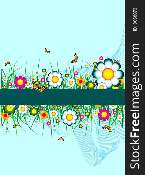 Floral background with place for your text