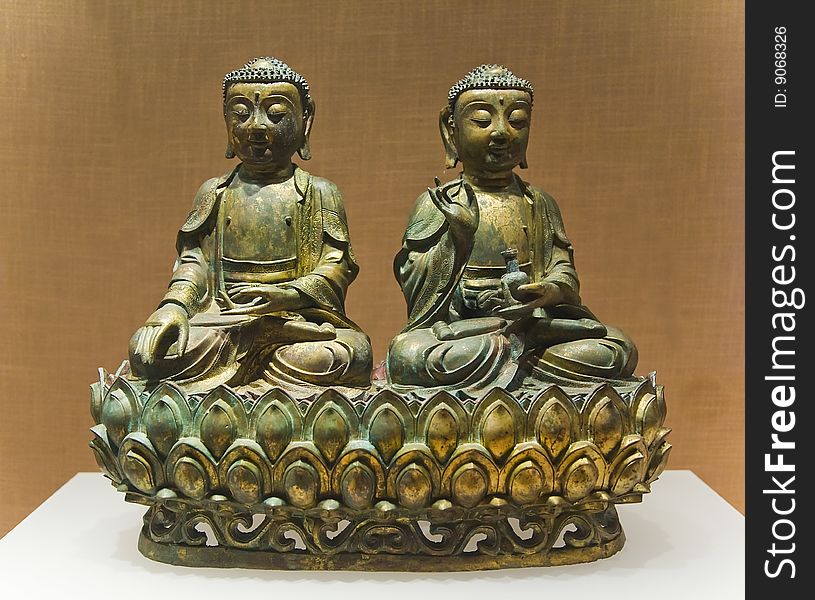 The chinese classical sculpture of buddha.