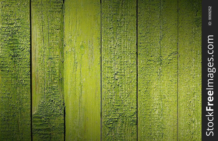 Green dirty plank