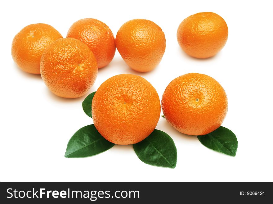 Tangerines isolated on white background. Tangerines isolated on white background.