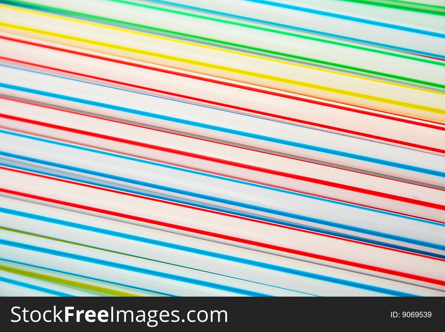 Background of plastic drinking straws .