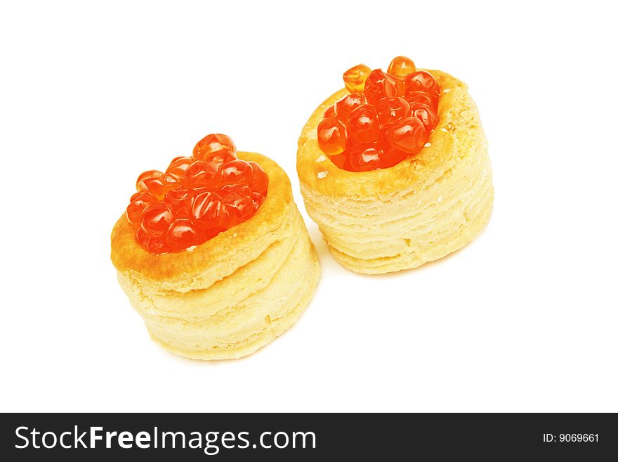 Red Caviar In Tartlets.