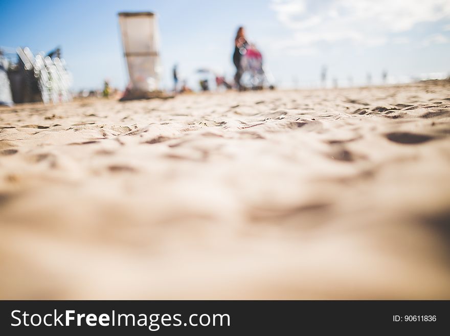 Group of People Cleaning the Seashore Low Angle Photography