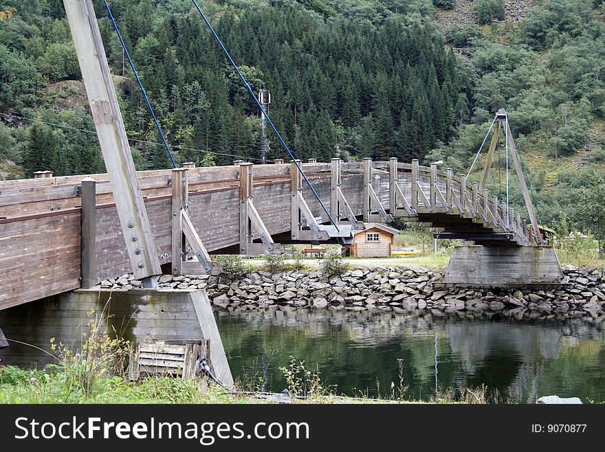 A wooden bridge in Norway