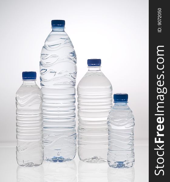 Bottles of water various sizes 1.5L, 1L, 500ml, 300ml. Bottles of water various sizes 1.5L, 1L, 500ml, 300ml.