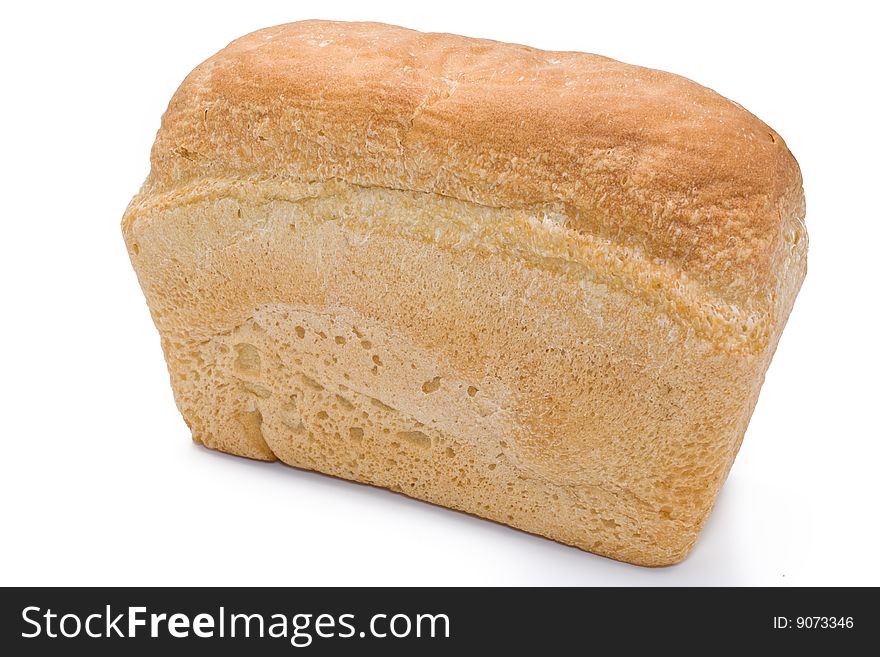 Fresh roll of bread ï¿½a white background. Fresh roll of bread ï¿½a white background