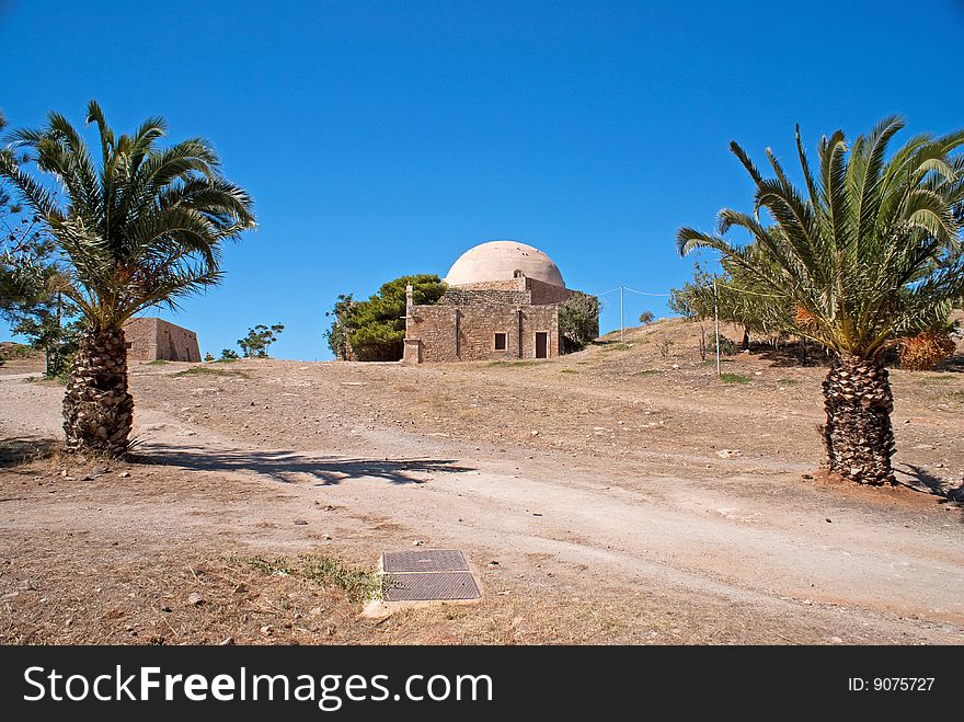 Domed building in Rithimnon Fort, Crete, Greece. Domed building in Rithimnon Fort, Crete, Greece
