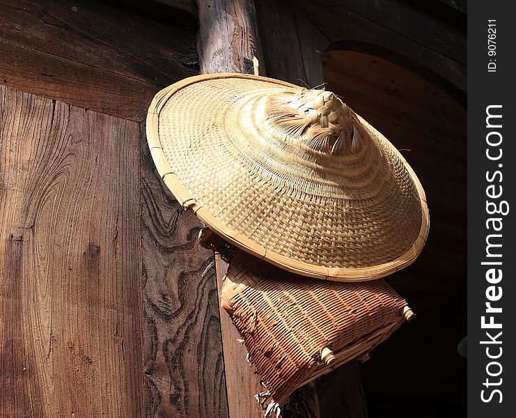 Bamboo Hat And Basket