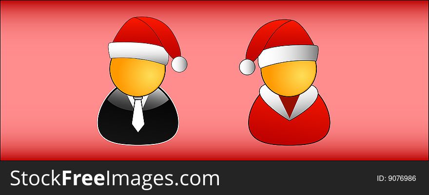 Christmas icon on red back. Christmas icon on red back